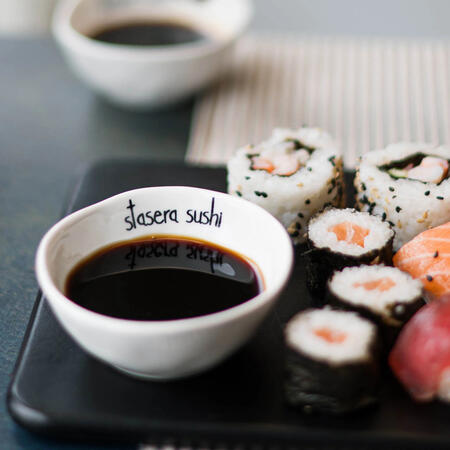 Simple Day set 4 coppette sushi gres porcellanato stasera sushi d8,5 cm.