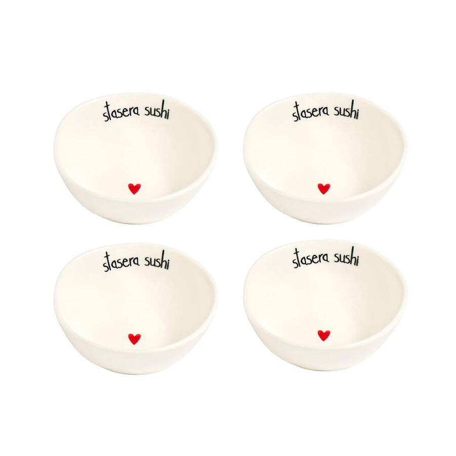 Simple Day set 4 coppette sushi gres porcellanato stasera sushi d8,5 cm.
