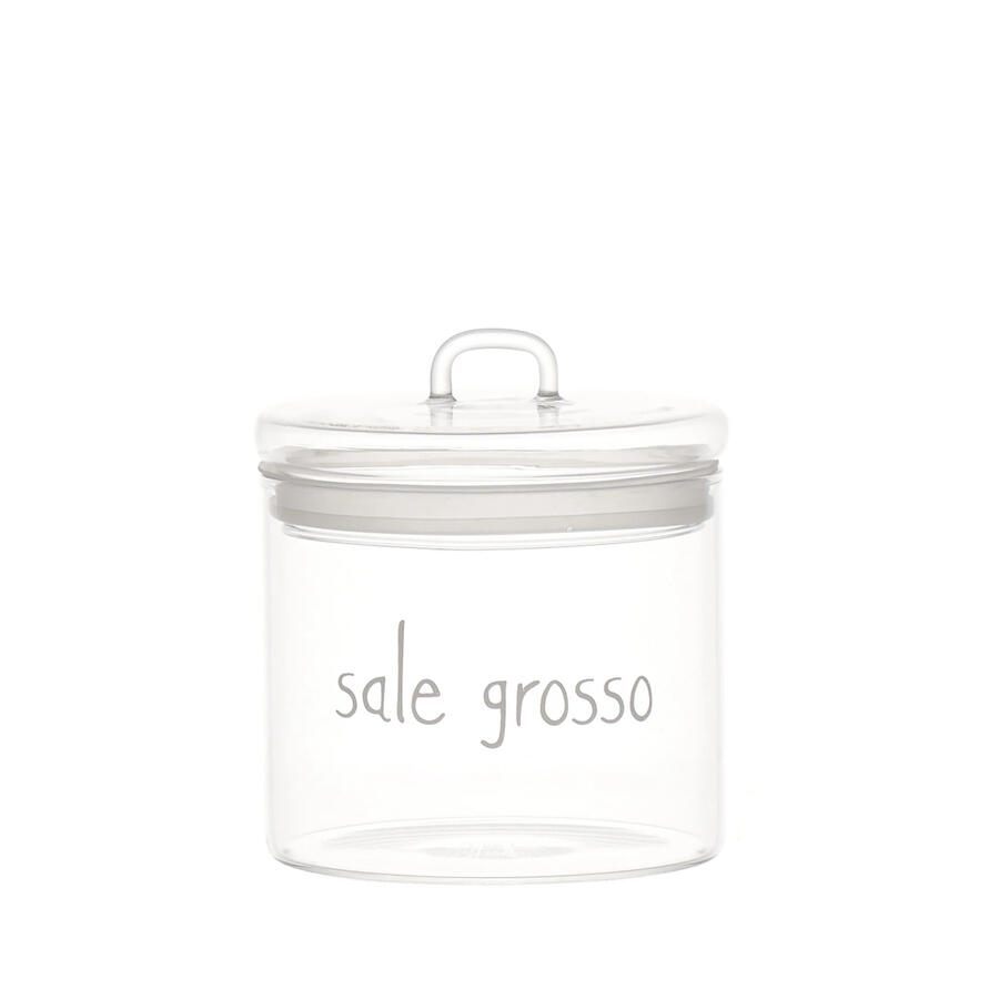 Simple Day barattolo sale grosso vetro borosilicato diametro 12 cm.