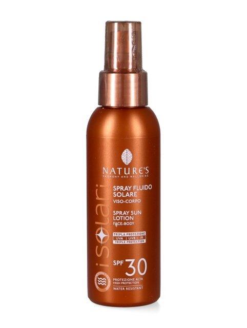 NATURE'S Solare Spray Fluido SPF 30 Viso - Corpo - TRAVEL SIZE 100 ml