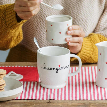 Simple Day tazza mug colazione gres porcellanato buongiorno.