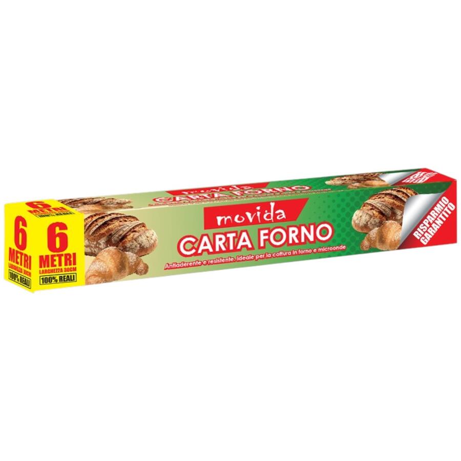 MOVIDA CARTA FORNO ROTOLO 6 MT (Confezione da 12 pezzi) 