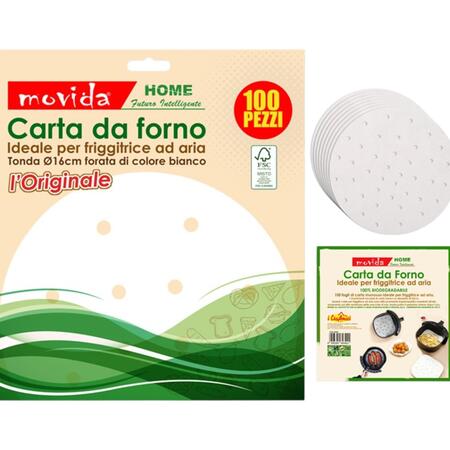 MOVIDA CARTA FORNO 100 PEZZI 22 CM (Confezione da 12 pezzi) 