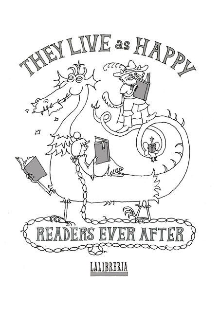 T SHIRT LALIBRERIA - And they live as happy readers ever after