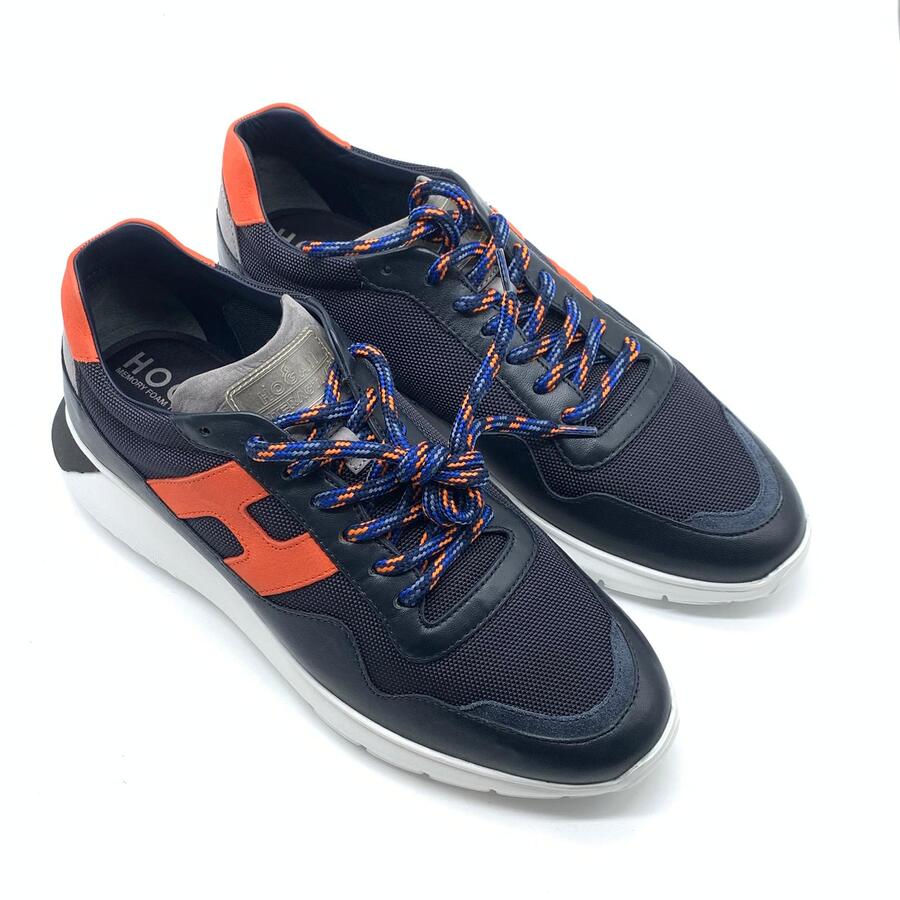 Hogan intractive 3 sneaker blu e arancione