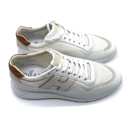 Hogan intractive 3 sneaker bianca e tabacco
