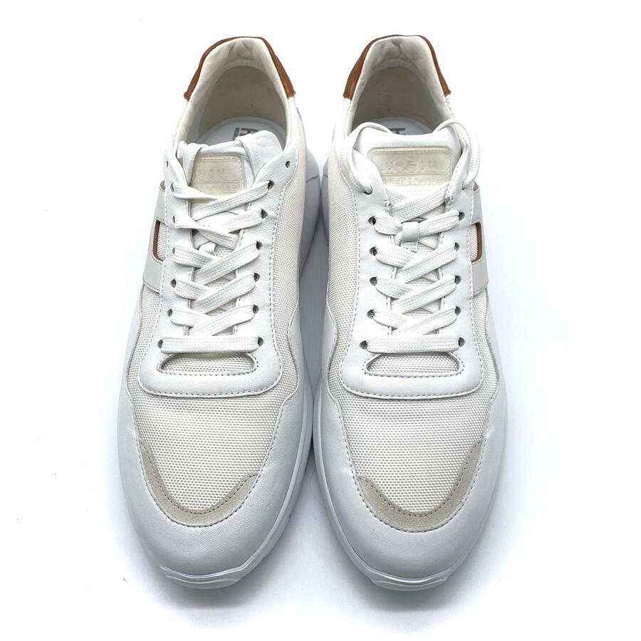 Hogan intractive 3 sneaker bianca e tabacco