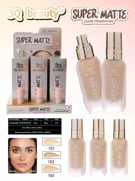 3Q BEAUTY SUPER MATTE LIQUID FOUNDATION [Conf. da 12 pezzi]