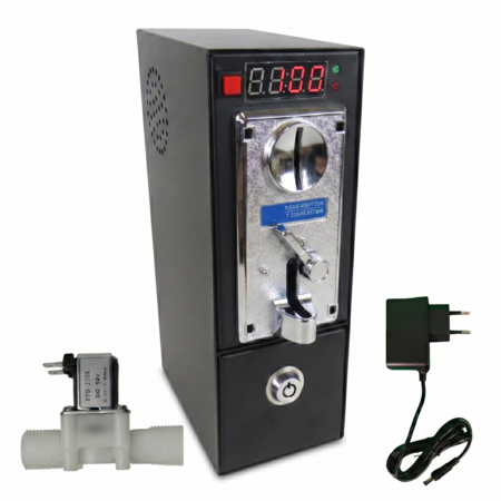 Copia di Coin-Operated Shower Timer for 1 Shower – Pause Function with 12V DC Solenoid Valve