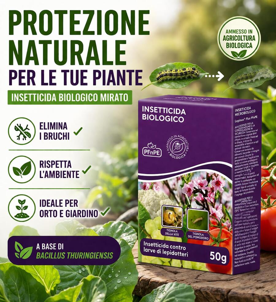 Adama Lepinox Plus Insetticida Biologico a base di Bacillus Thuringiensis larve lepidotteri