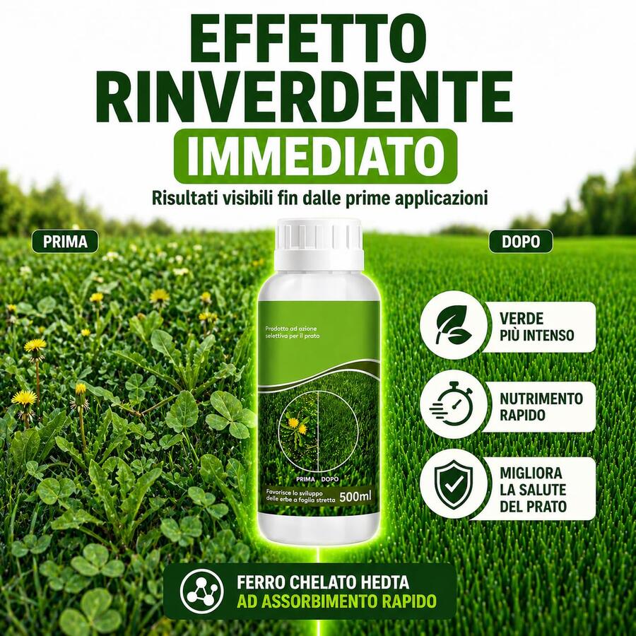 Adama Selecta Diserbante foglia larga erbicida naturale prato rinverdente 600 ml