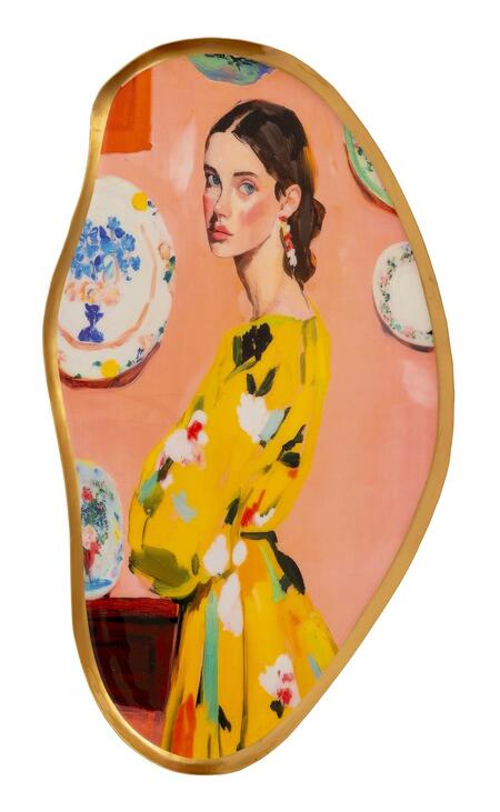 Palais Royal vassoio donna funky tray metallo smaltato 53x32 cm.