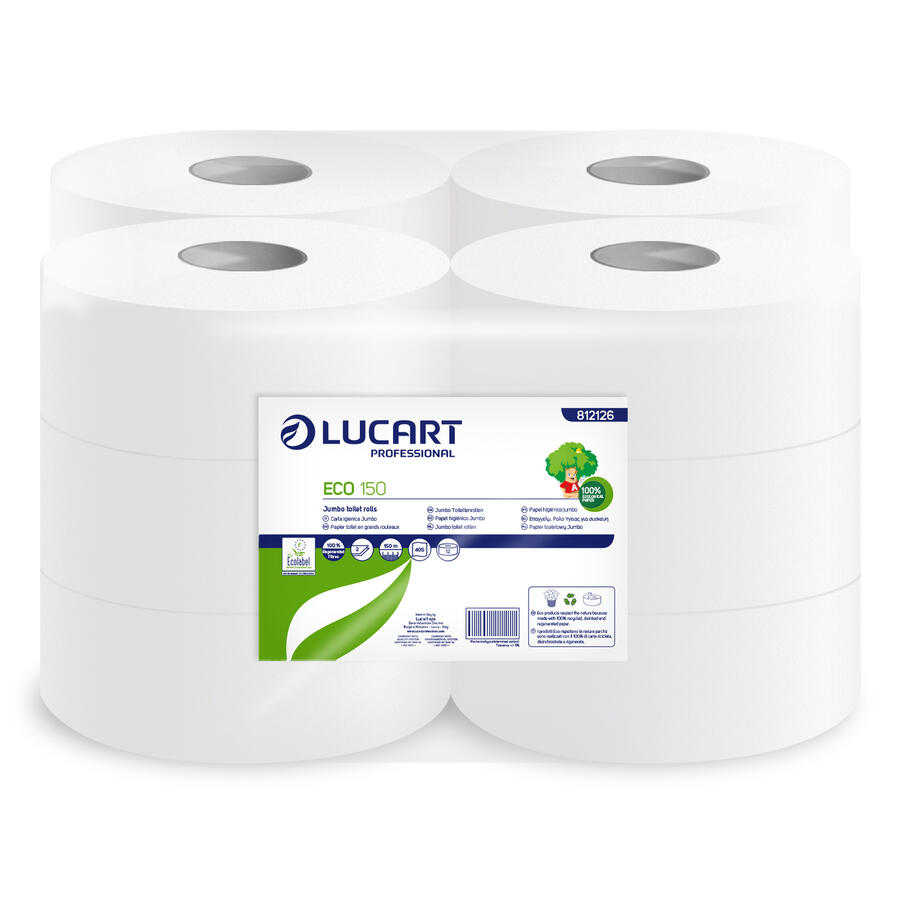 Carta Igienica Jumbo ECO 2 Veli Microgoffrata 150 mt LUCART