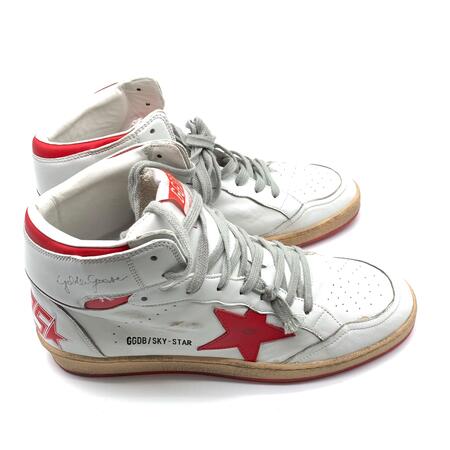 Golden Goose Sneakers rosse e bianche  Sky star