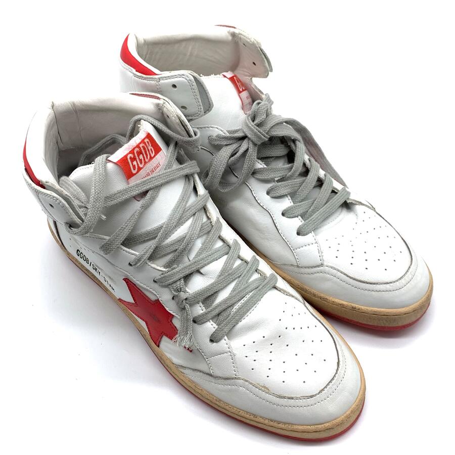 Golden Goose Sneakers rosse e bianche  Sky star