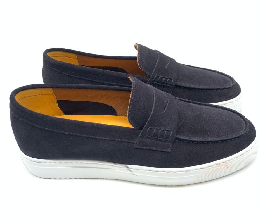 Doucal’s  Mocassino Blu Scamosciato 