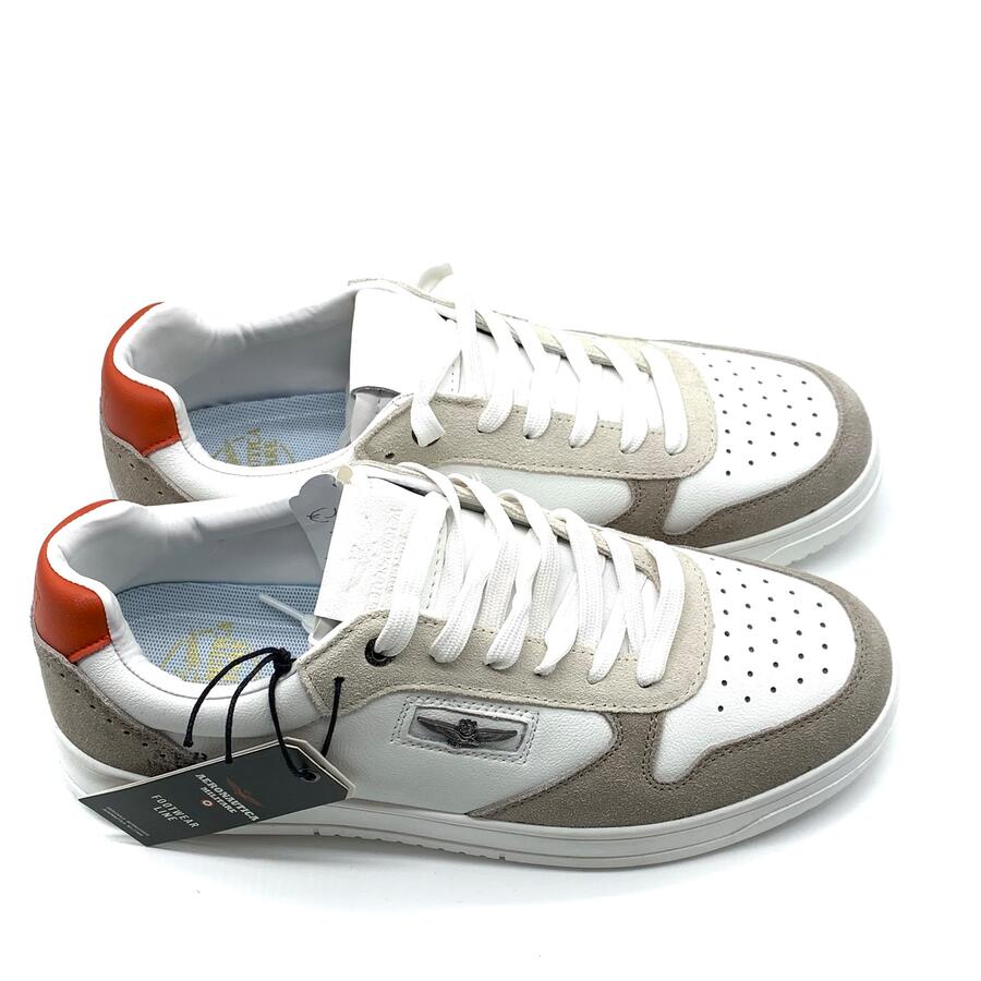 Aeronautica militare sneaker bianco arancio