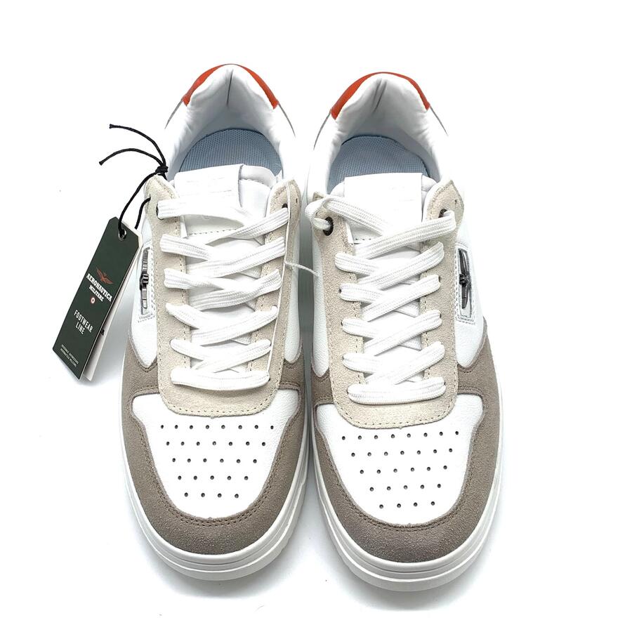 Aeronautica militare sneaker bianco arancio