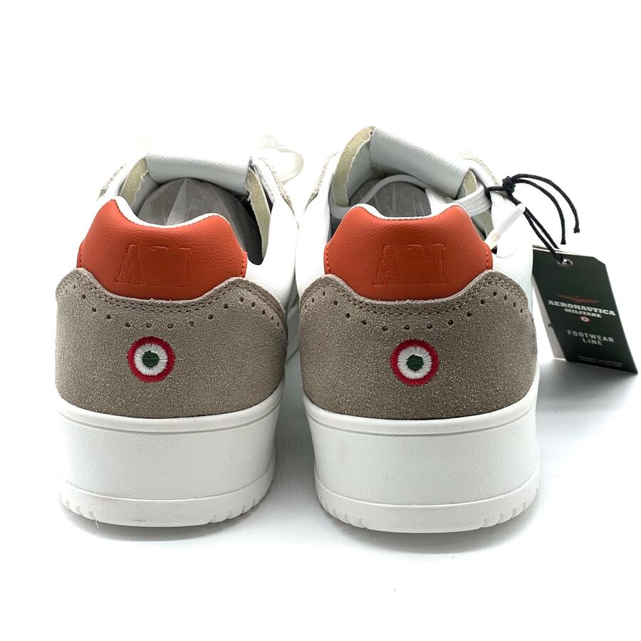 Aeronautica militare sneaker bianco arancio