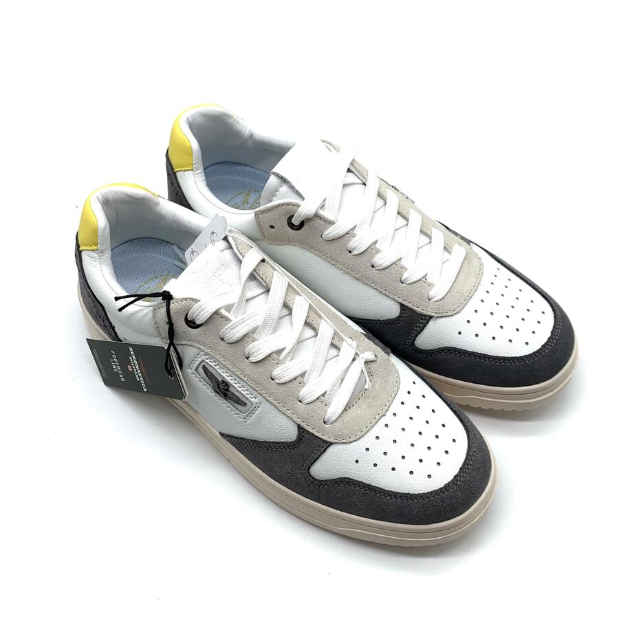 Aeronautica militare sneaker bianco giallo grigio