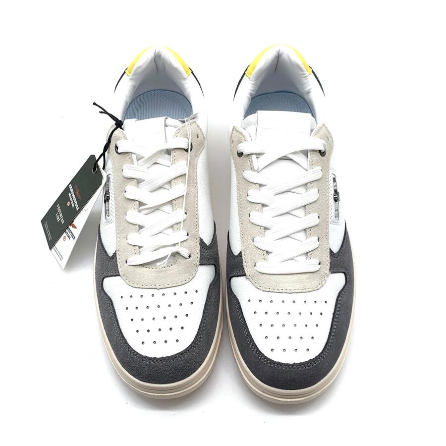 Aeronautica militare sneaker bianco giallo grigio