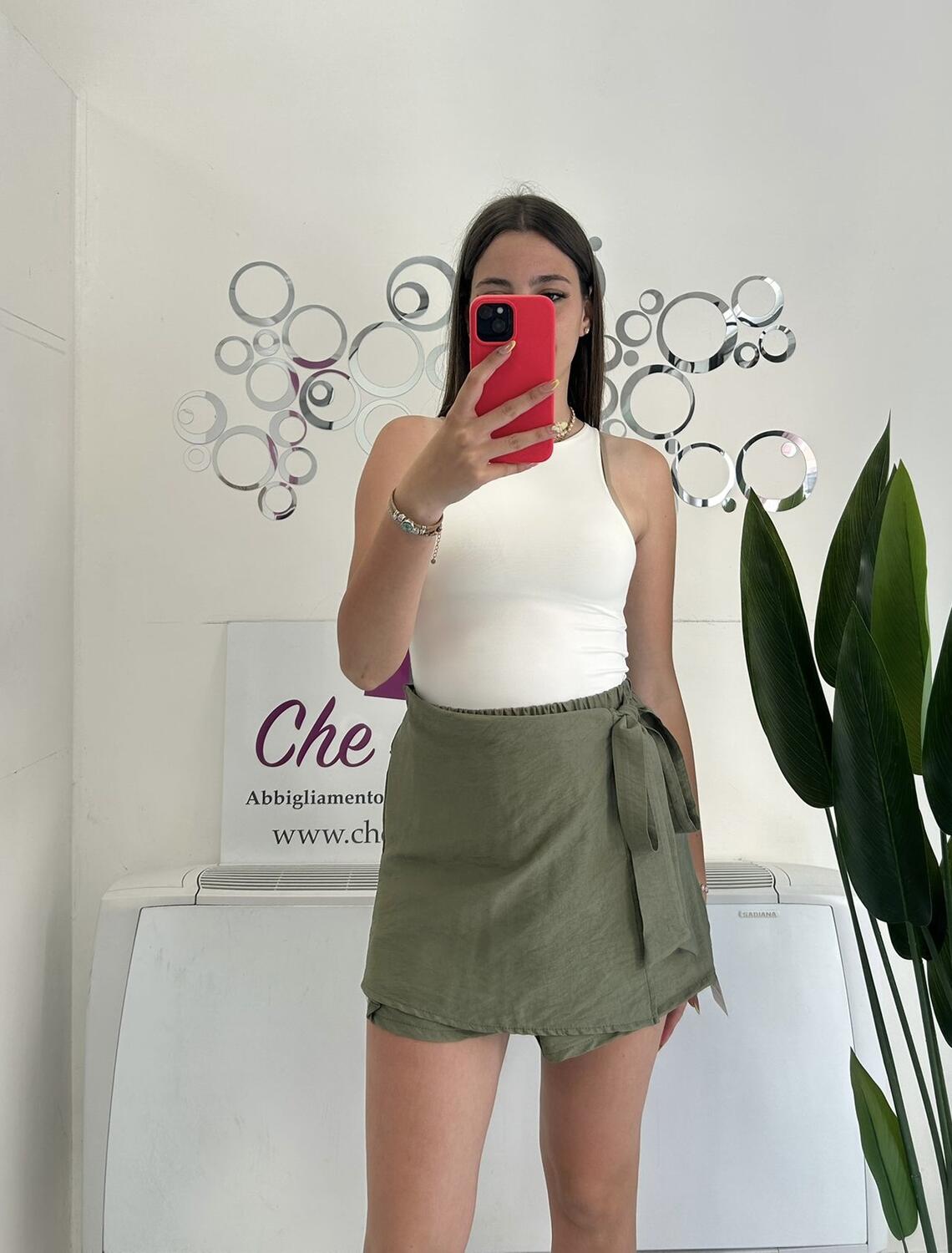 NOVITÀ Panta gonna effetto lino a portafoglio 
