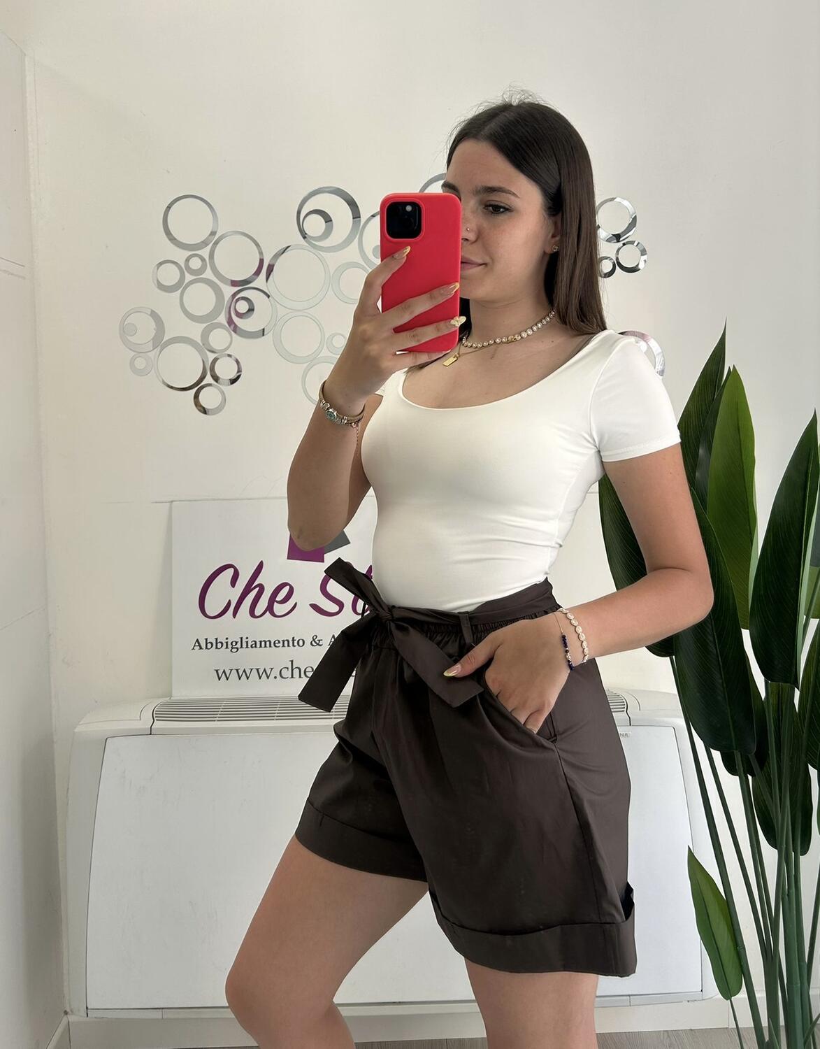 NOVITÀ Shorts in cotone con fiocco 