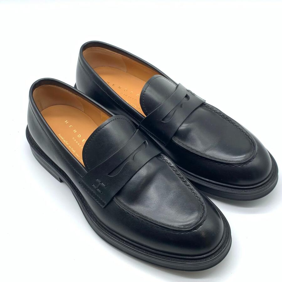 Handerson Baracco mocassino Boston nero in vitello