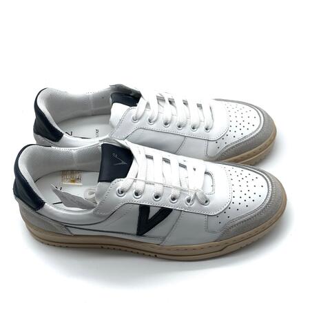 Sneaker V2 in vitello bianca e blu