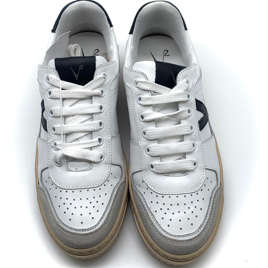 Sneaker V2 in vitello bianca e blu