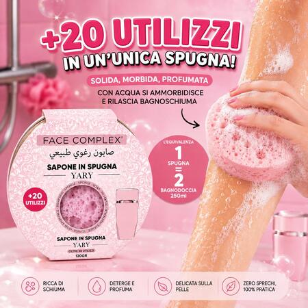 FACE COMPLEX SAPONE IN SPUGNA YARY da 120 gr  [Conf. Da 6 pezzi ]