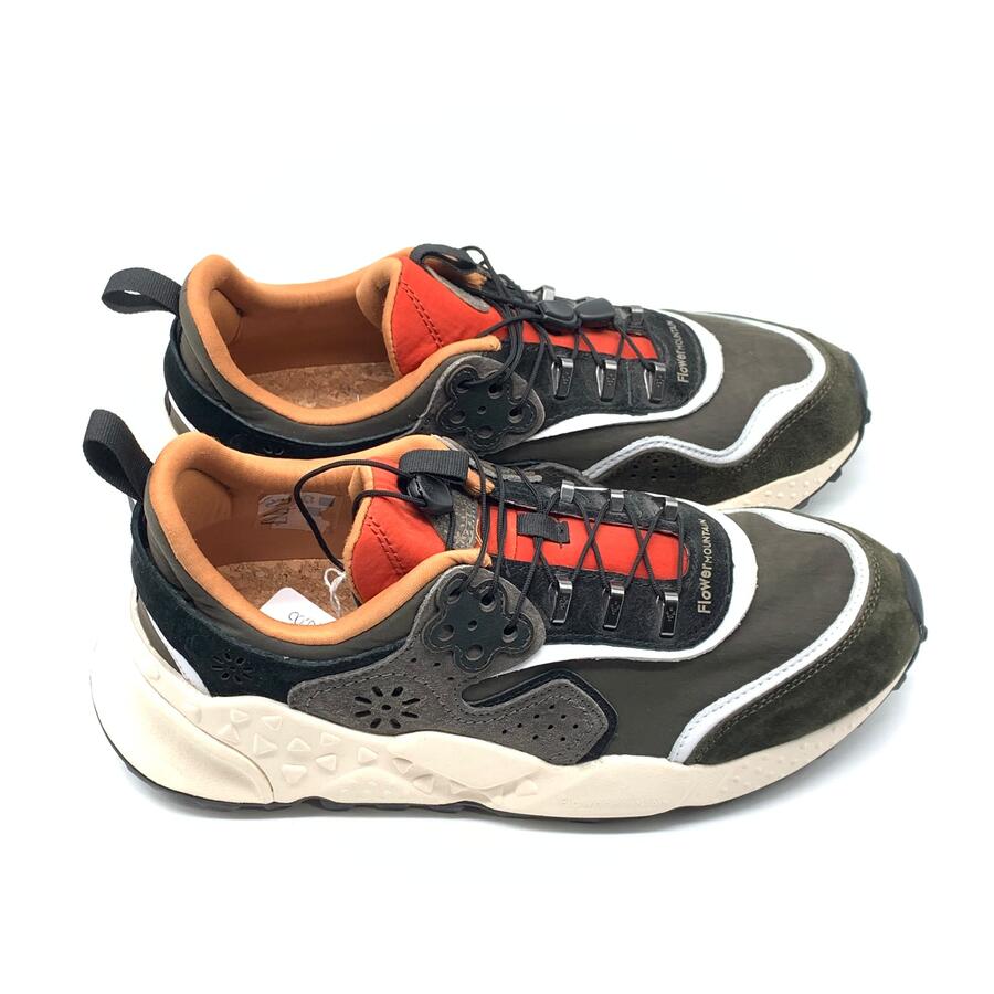 Flower Mountain sneaker arancione e verde