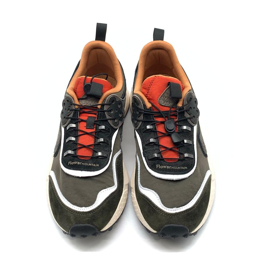 Flower Mountain sneaker arancione e verde