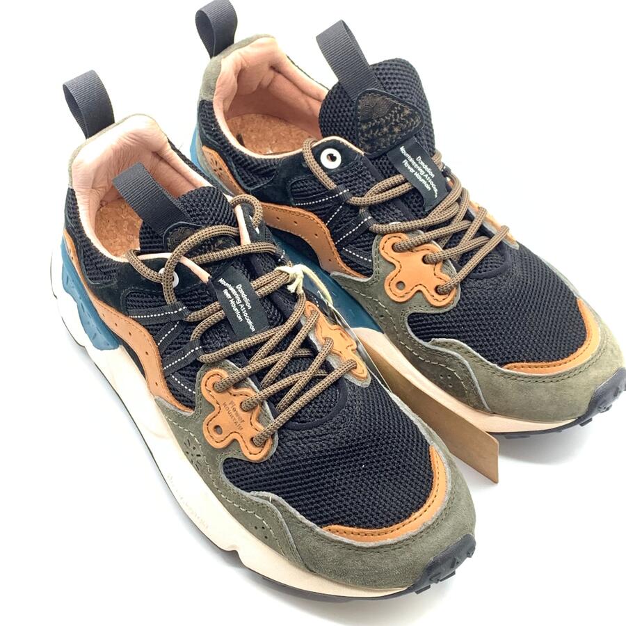 Flower Mountain sneaker nera/verde