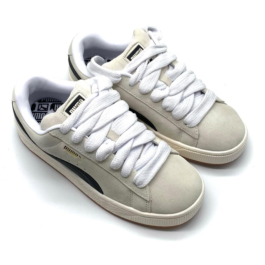 Puma sneaker suade XL w.white-p.black-frosted ivory