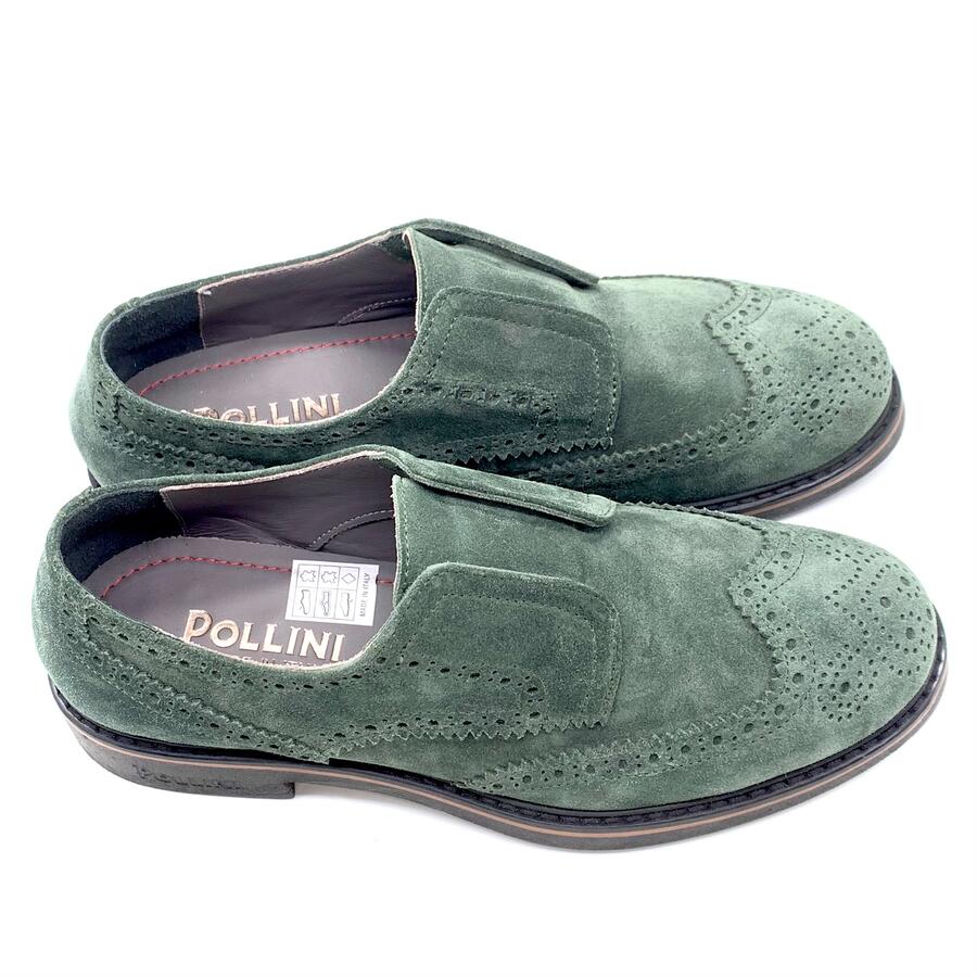 Pollini derby senza lacci coda di rondine verde