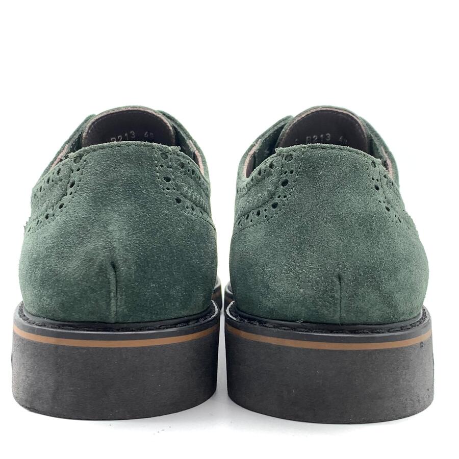 Pollini derby senza lacci coda di rondine verde