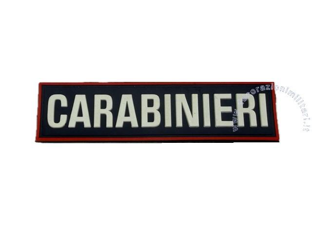 Scritta CARABINIERI in PVC con Velcro - per OP