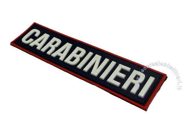 Scritta CARABINIERI in PVC con Velcro - per OP