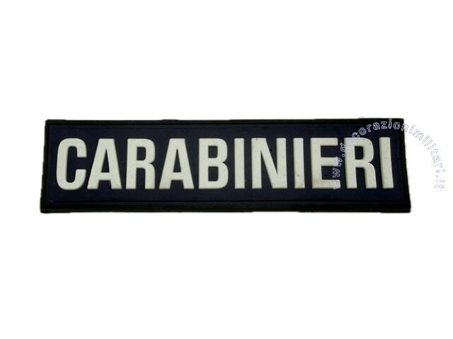 Scritta CARABINIERI in PVC con Velcro - per OP