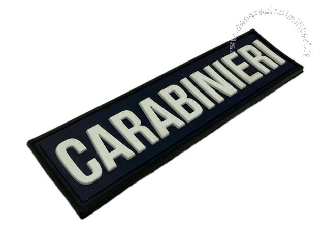 Scritta CARABINIERI in PVC con Velcro - per OP