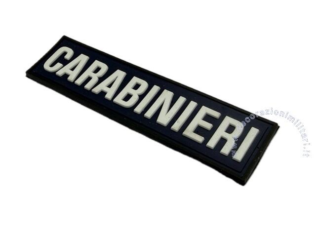 Scritta CARABINIERI in PVC con Velcro - per OP