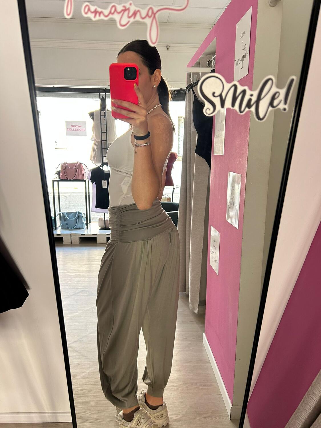 NOVITÀ Pantalone in viscosa con cavallo basso