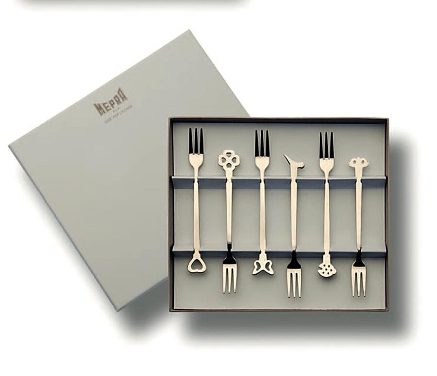 Mepra Evento – Set 6 Forchettine Antipasto in Acciaio Inox 18/10