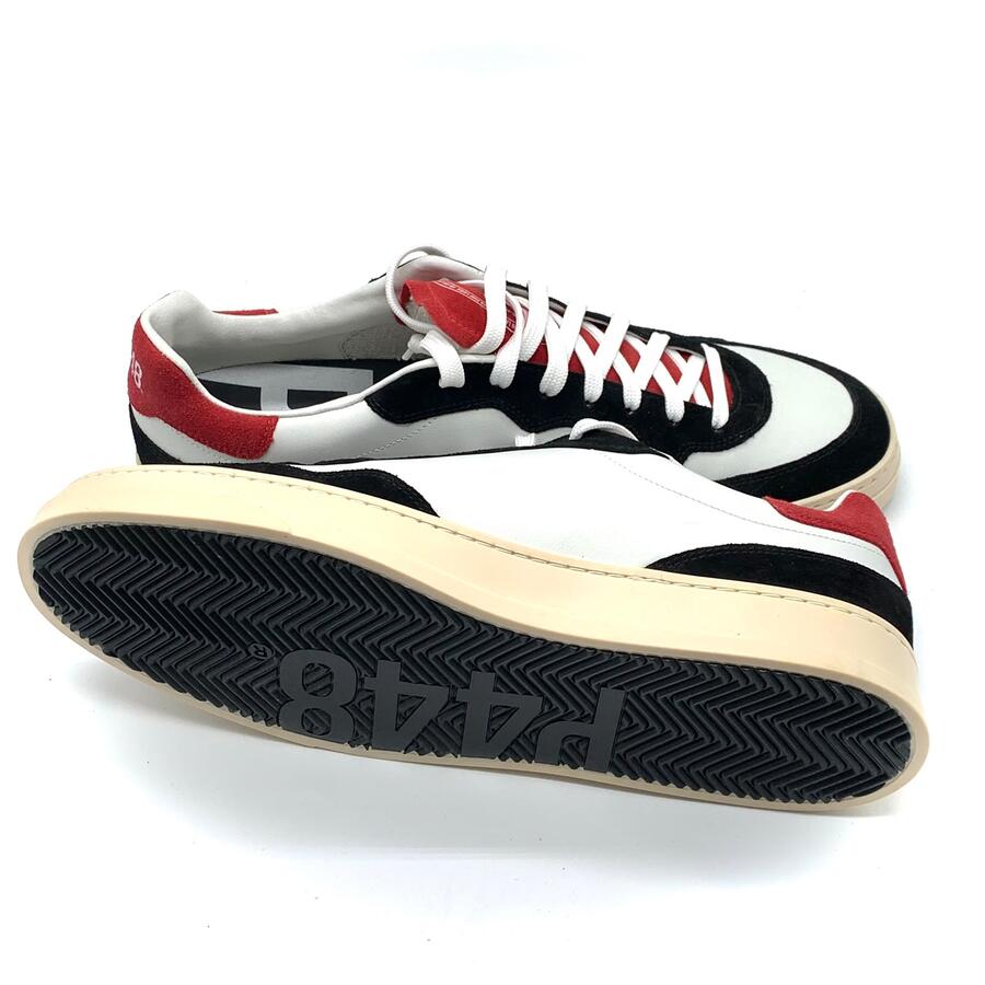 P448 sneaker bianche/rosse/nere modello Bali