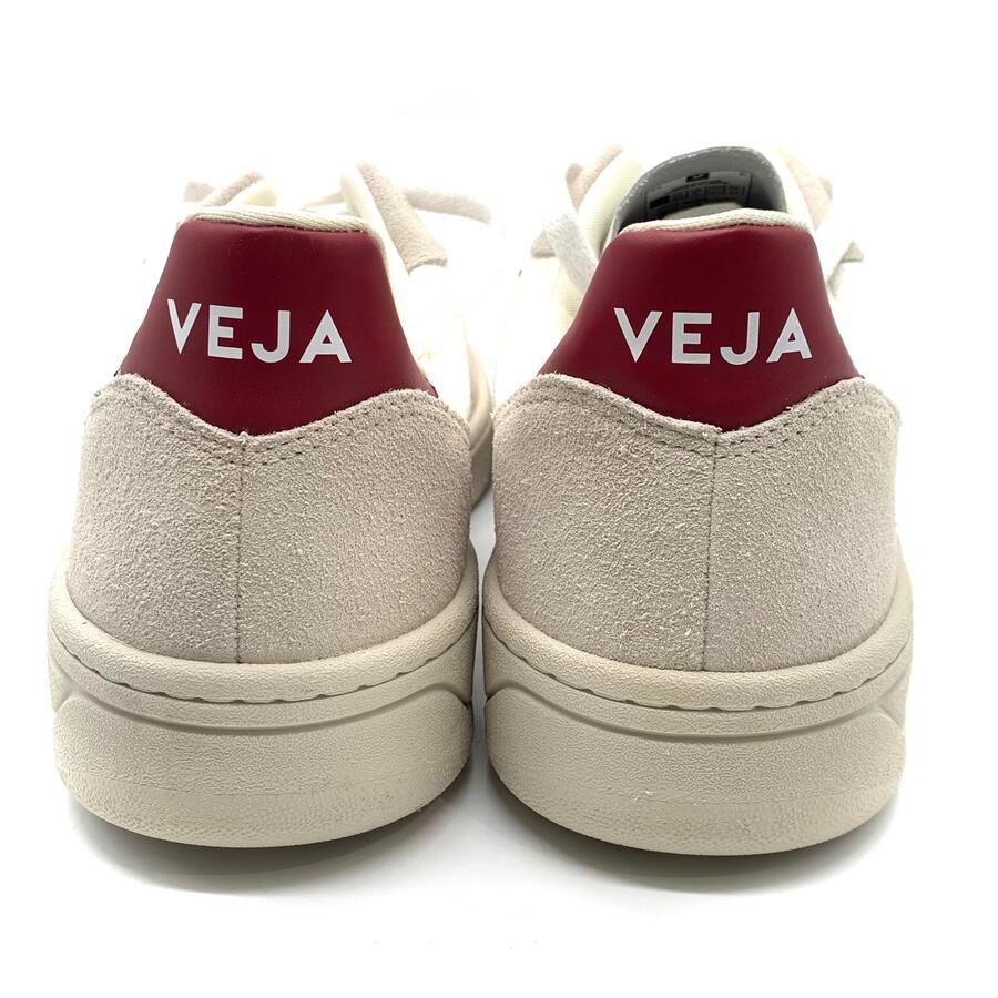 Veja V-10 B-Mesh sneaker in bianco e marsala