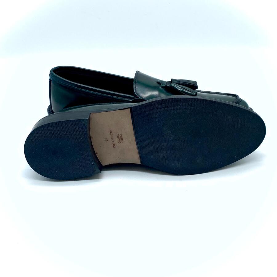 Wil Demulder London Mocassino Mangusta con nappine abrasivato verde