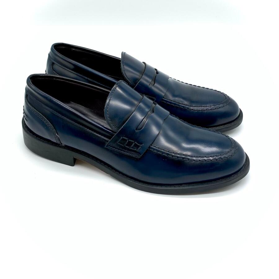 Wil Demulder London Mocassino Pitagora abrasivato  blu