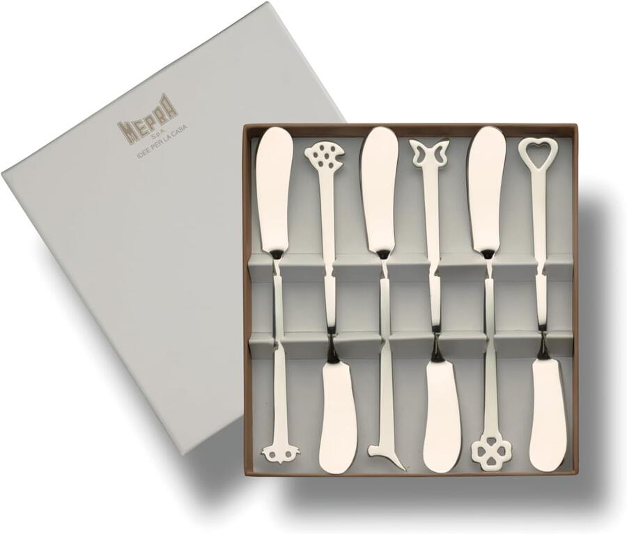 Mepra Evento – Set 6 Coltellini Spalaburro in Acciaio Inox 18/10