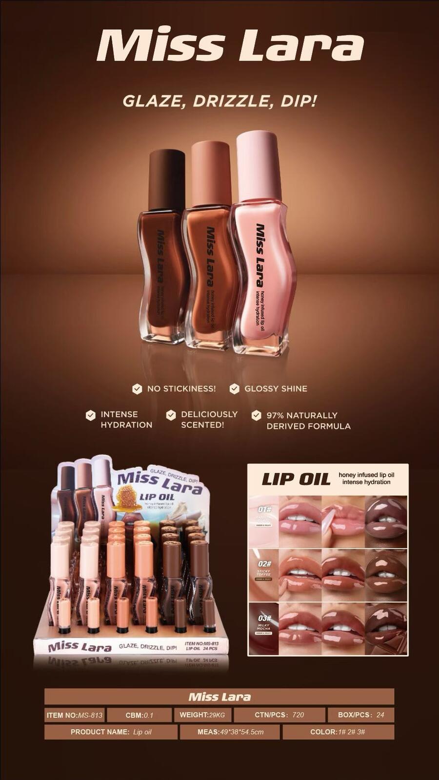 MISS LARA LIP OIL [Conf. da 24 pezzi]